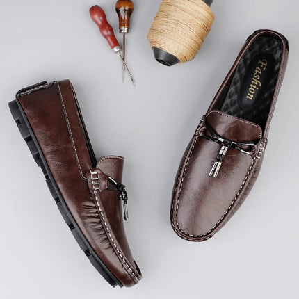 Scarpe Casual da Uomo in Vera Pelle, Mocassini di Lusso Traspiranti, Slip-on, Scarpe da Guida, Calzature Business