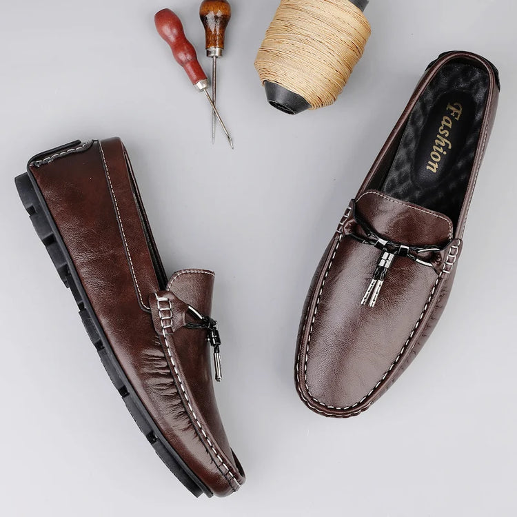 Scarpe Casual da Uomo in Vera Pelle, Mocassini di Lusso Traspiranti, Slip-on, Scarpe da Guida, Calzature Business