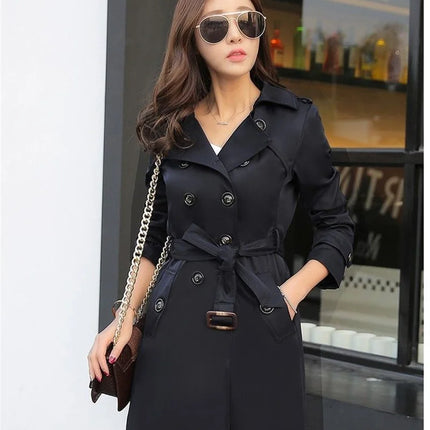Xiaoxiangfeng Jacket Women2026Spring Autumn Winter New Fashion Windbreaker British Style Long Trench Coat Loose Female Outerwear