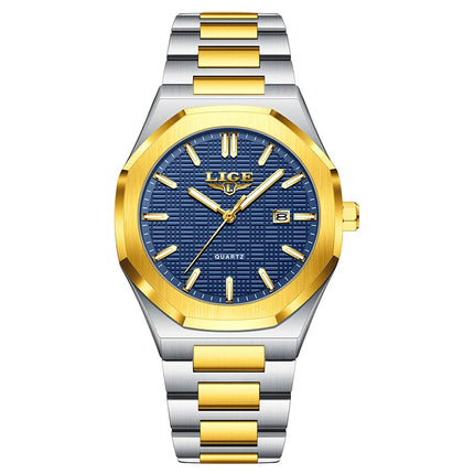 LIGE Orologio da donna elegante e lussuoso, orologio classico alla moda con data automatica, cinturino in acciaio inossidabile, orologi luminosi impermeabili per donna, regalo per signora platinumshop