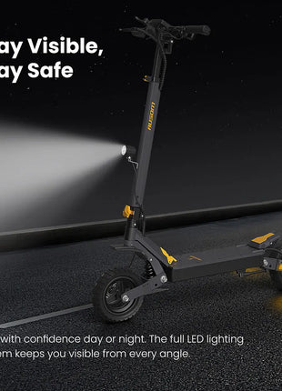 Ausom L1 Monopattino Elettrico Autonomia fino a 70 km, 800W, Freni a Disco Anteriori e Posteriori con E-ABS, Pneumatici Tubeless da 10”, Monopattino Pieghevole per Pendolarismo Urbano