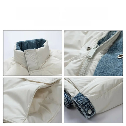 2025 Autumn and Winter New Down Jacket Fashionable Thickened Short Hooded Bakery Jacket for Men