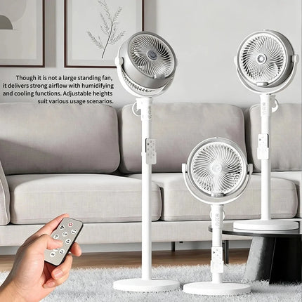 3 in 1 telecomando intelligente umidificatore ventilatore da pavimento ventila circolatore piedistallo supporto ventilatore regolabile in altezza 4 velocità condizionatore d'aria