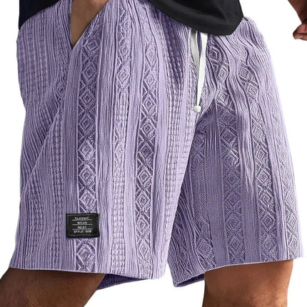 Pantaloncini Casual Jacquard da Uomo, Stile Harajuku, Tinta Unita, Pantaloni Corti alla Moda, Abbigliamento Retrò da Uomo, Streetwear Nuovo platinumshop