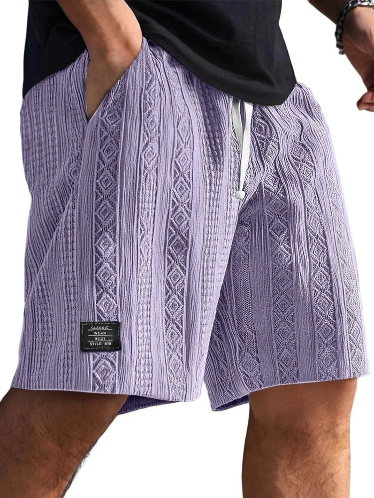 Pantaloncini Casual Jacquard da Uomo, Stile Harajuku, Tinta Unita, Pantaloni Corti alla Moda, Abbigliamento Retrò da Uomo, Streetwear Nuovo platinumshop
