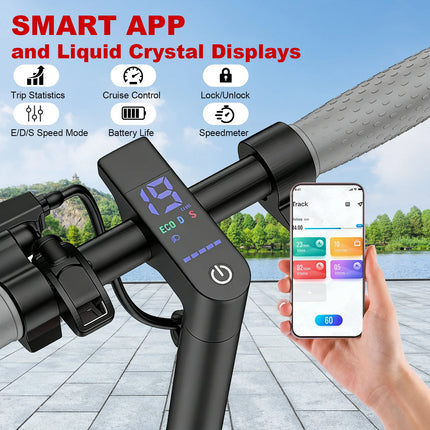 JUICEASE JB80 Scooter elettrico 500W Potenza di picco 35KM 31KM/H 36V10.5AH Batteria lunga Pneumatici da 8,5 pollici con Smart APP Pieghevole EScooter