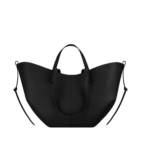 Grande borsa tote in pelle morbida con bordo regolabile, manici lunghi, borsa capiente per lavoro e shopping quotidiano