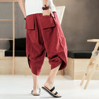 Pantaloni estivi da uomo in cotone, casual, stile hip hop, streetwear, harem, comodi, oversize, lunghezza a metà polpaccio, molto venduti.