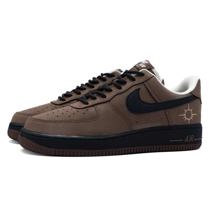 Nike Air Force 1 Abrasion Resistant Lightweight Low top Skateboard Shoes Men's Black Brown