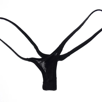 Women's Thin Ice Silk High Elastic Thong Mini Low-rise Sexy Sheer Single Layer Underwear