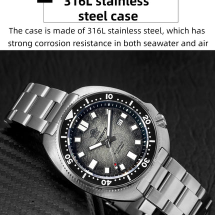 ADDIESDIVE Japan2115 New Men Watch Sapphire Glass BWG9 Ultra-Bright Luminous 200m Waterproof Wristwatch Luxury Quartz Watches