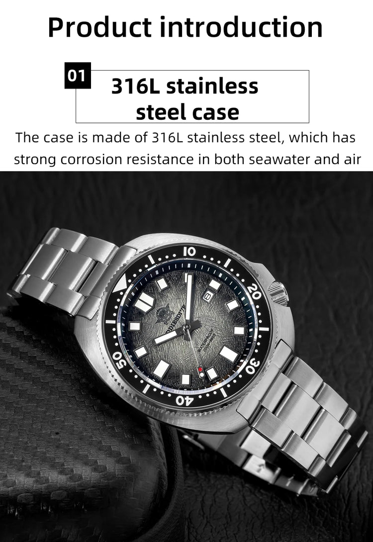 ADDIESDIVE Japan2115 New Men Watch Sapphire Glass BWG9 Ultra-Bright Luminous 200m Waterproof Wristwatch Luxury Quartz Watches