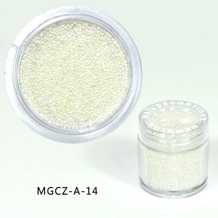 1000Pcs Gold/Silver Caviar Mini Nail Art Beads 24-Colors Micro Stainless Steel Metal Round Ball 1mm Gold Silver Manicure Bead 2028