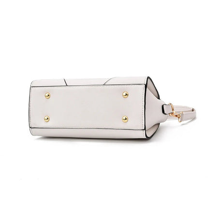 Cat Shaped Handle Women Handbag Trendy And Fashionable, Solid Color, Simple And Casual Crossbody Shoulder Shell Bag PlatiNum