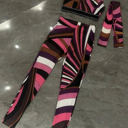 Nuovo Set Yoga da Donna 2026 con Fascia Marrone e Logo Firmato, Completo Sportivo da Donna di Marca Designer, Abbigliamento da Spiaggia platinumshop