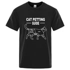 Maglietta da uomo in cotone di alta qualità a maniche corte Space Funny Cat Print Maglietta da uomo con grafica gatto esclusiva e fresca Maglietta unisex di grandi dimensioni
