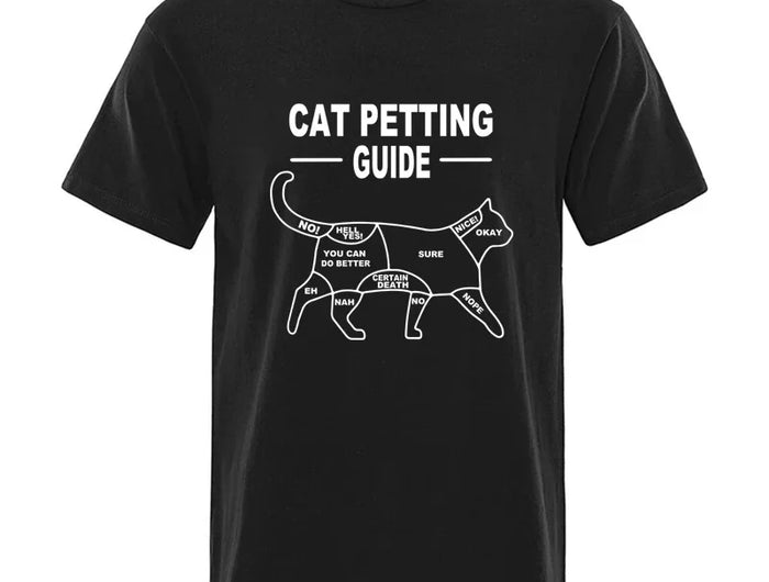 High Quality Cotton Men's Short Sleeve Space Funny Cat Print T-shirt Exclusive Cool Cat Graphic Tee Oversized Unisex T-shirt