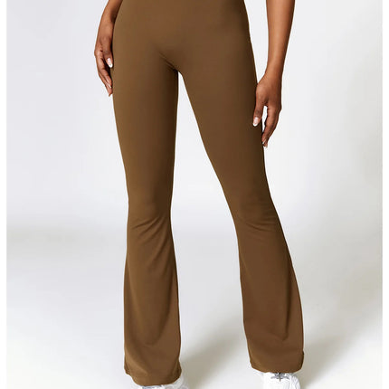 High Waist Flare Leggings Yoga Pants Women Wide Leg Pants Women Gym Workout Fitness Sports Flared Pants Latin Dance Trousers PlatiNum