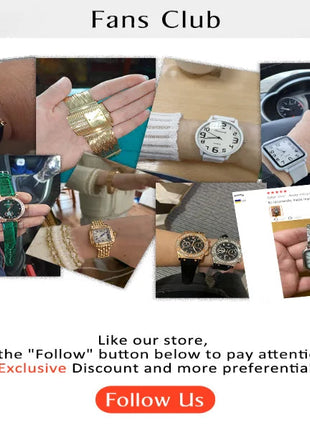 Orologio al quarzo da donna in oro nobile di lusso, orologio da donna con cinturino scheletrato, orologio completo platinumshop