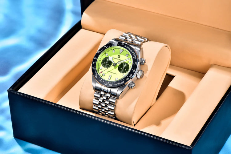 PAGANI DESIGN 2026 Nuovo BB Flamingo Orologio Cronografo Sportivo di Lusso al Quarzo da Uomo con Vetro Zaffiro AR, Impermeabile 100M, Orologio da Polso alla Moda con Cinturino in Acciaio Inossidabile per Uomo, Magazzino Local