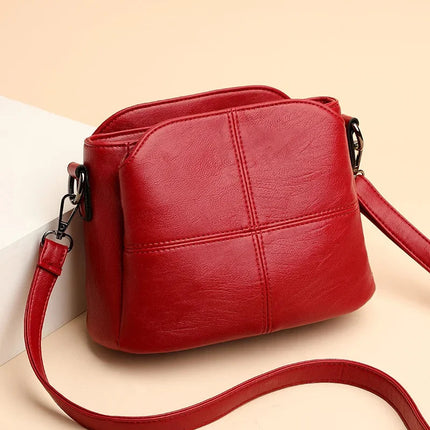 Women's Bags Retro Design Crossbody Bag Trend Quality PU Leather Bucket Shoulder Bags Small Handbags for Women PlatiNum