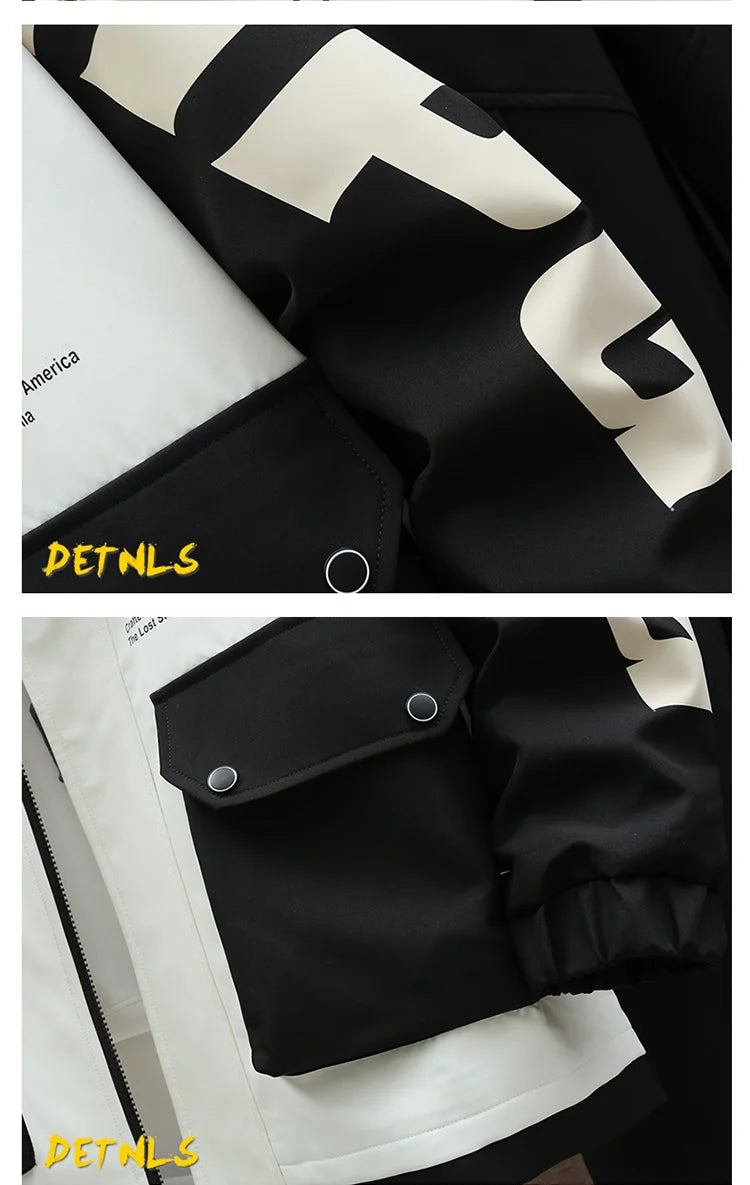 Spring Autumn Men Tracksuit Casual Joggers Hooded Sportswear Jackets Pants 2 Piece Sets Hip Hop Running Sports Suit