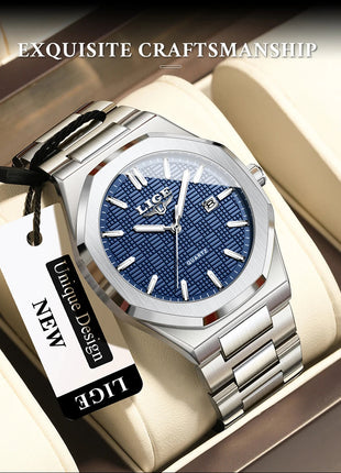 LIGE Orologio da donna elegante e lussuoso, orologio classico alla moda con data automatica, cinturino in acciaio inossidabile, orologi luminosi impermeabili per donna, regalo per signora platinumshop