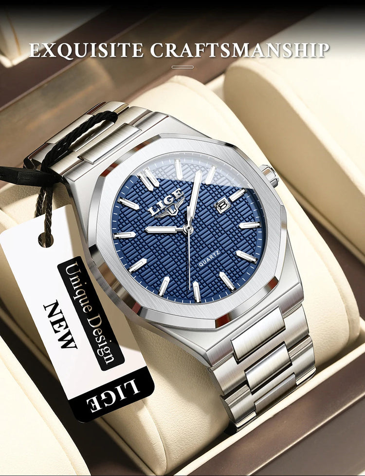 LIGE Orologio da donna elegante e lussuoso, orologio classico alla moda con data automatica, cinturino in acciaio inossidabile, orologi luminosi impermeabili per donna, regalo per signora platinumshop