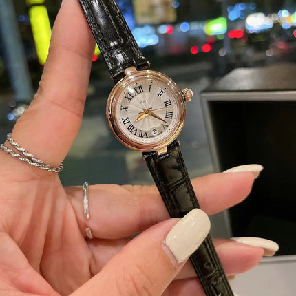Orologio da Donna Suojiali Little Beauty, Quadrante Piccolo con Numeri Romani, Elegante e Delicato, Cinturino in Acciaio o Pelle Opzionale, Orologio da Polso Femminile alla Moda per Uso Quotidiano Casual