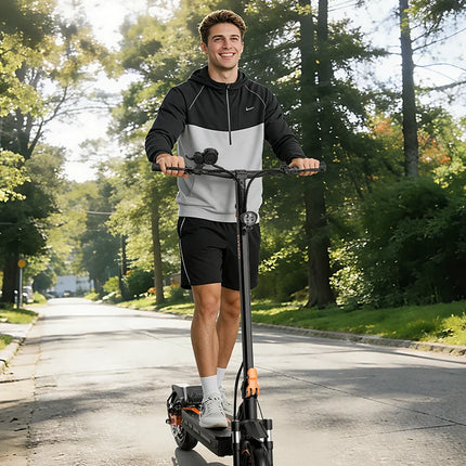 Monopattino Elettrico Pieghevole Fynzo S11, Velocità Massima 45km/h, 1100W 48V/15.6Ah, Doppia Sospensione, Autonomia 60km, Pneumatici Tubeless da 10'', Potenza di Picco 1100W, NFC