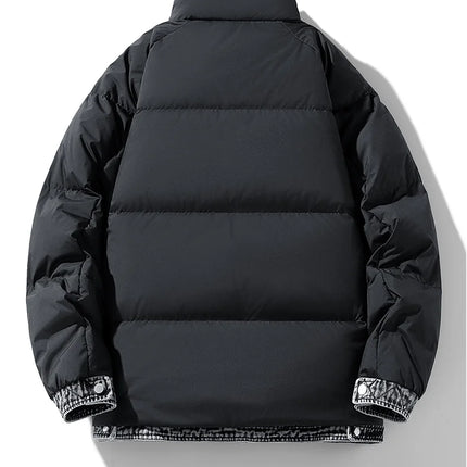 2025 Autumn and Winter New Down Jacket Fashionable Thickened Short Hooded Bakery Jacket for Men