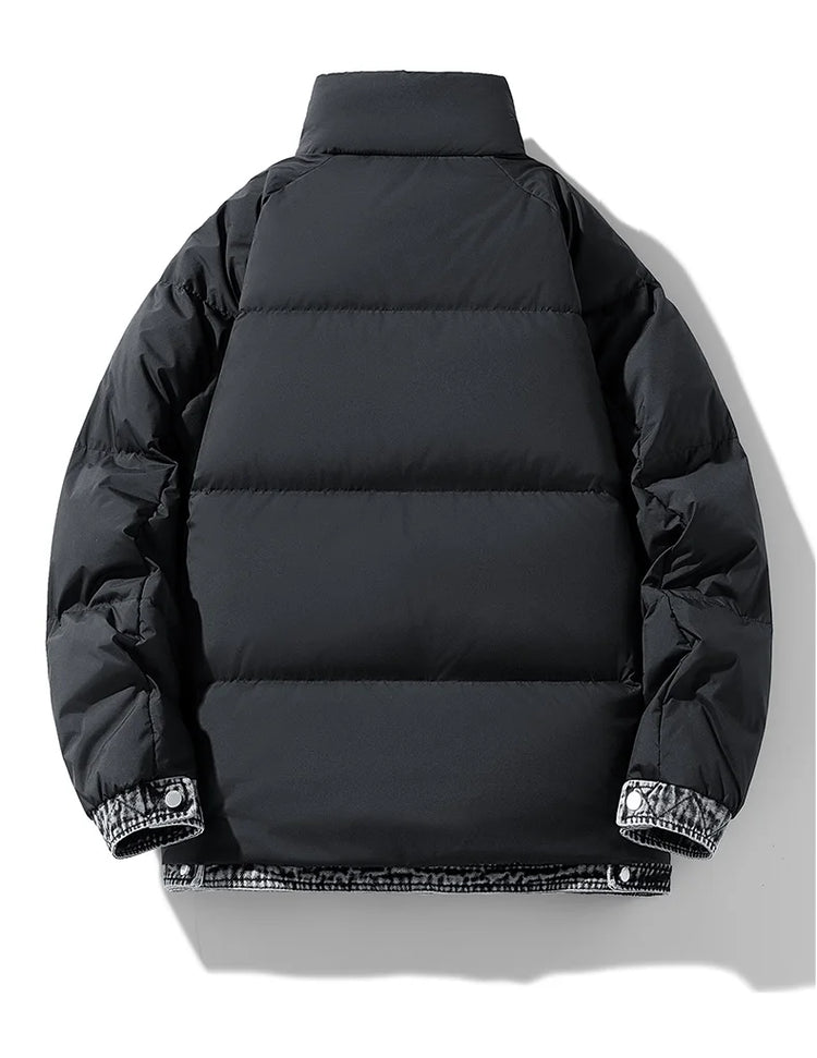 2025 Autumn and Winter New Down Jacket Fashionable Thickened Short Hooded Bakery Jacket for Men