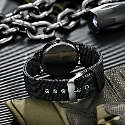 Orologio da polso sportivo al quarzo da polso da uomo con cinturino in Nylon luminoso orologi da polso resistenti agli urti platinumshop