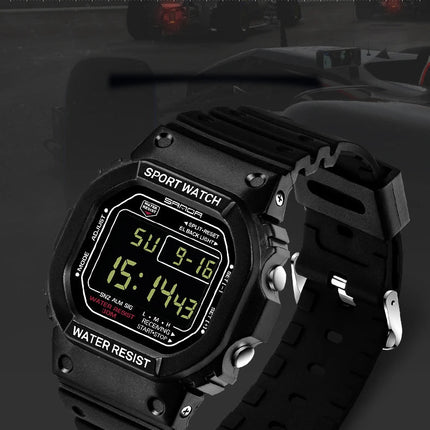 SANDA G Style LED Orologio digitale Unisex Antiurto Impermeabile Orologi sportivi Ragazzo Ragazza Cronometro Orologio elettronico a LED militare platinumshop
