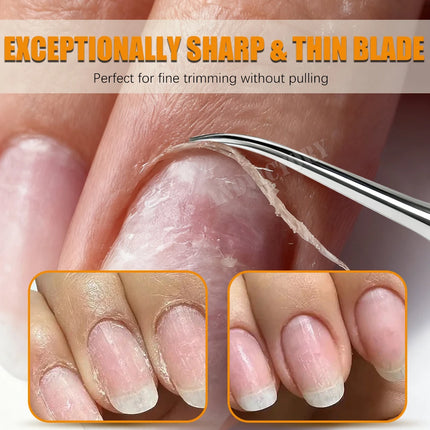 1Pcs Professional Stainless Steel Cuticle Scissors Extra Fine Curved Blade Manicure Scissors For Nail Eyelash Eyebrow Trimming Beauty Tools 2028