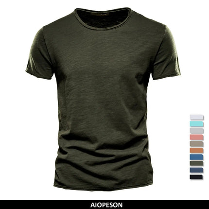 100% Cotton Men's T-shirt Casual Soft Fitness Summer Thin T-shirts Men's Home Clothes O-Neck Short Sleeve Solid T Shirt for Men