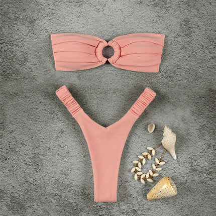 Micro Bikini Push Up Costumi da bagno donna 2024 Costumi da bagno femminili sexy Bikini brasiliano Perizoma Biquini Costumi da bagno Costumi da bagno solidi platinumshop