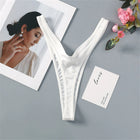 High Slit Deep V Thong for Women Low Waist Seamless Sexy Hot G Strings Breathable Elastic Ladies V Strings Plus Size S-XL