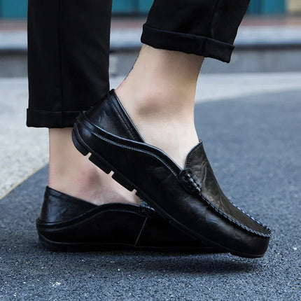 Scarpe da Uomo Casual in Pelle, Mocassini di Design, Slip-on, Scarpe da Barca di Alta Qualità, Chaussure Homme