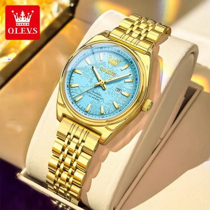 Orologio OLEVS 3703 da donna, elegante orologio al quarzo da donna, marca di alta gamma, impermeabile, luminoso, con calendario, orologio da polso di lusso per signora. platinumshop