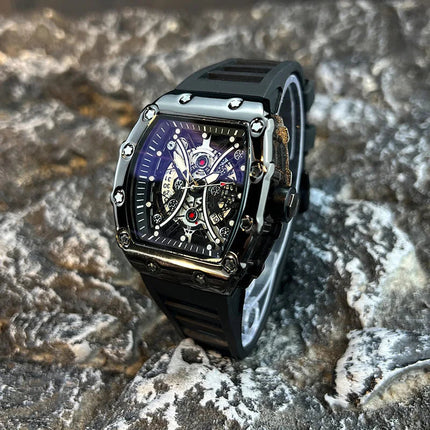 Orologio da uomo leggero marchio di lusso quadrante barile di vino orologio sportivo alla moda con bagliore notturno orologio calendario Reloj L146 platinumshop