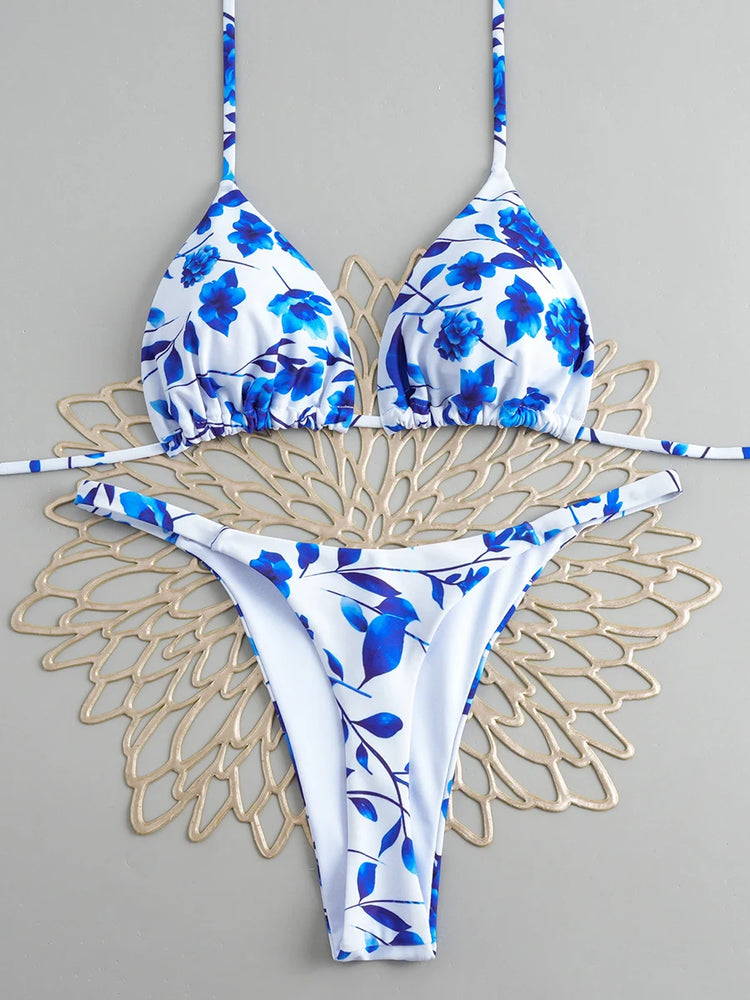 Micro Bikini Push Up Costumi da bagno donna 2026 Costumi da bagno sexy Bikini brasiliano Set Halter Biquini Costumi da bagno Perizoma Beachwear Donna