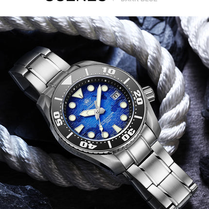 ADDIESDIVE Watches For Men Sapphire Luxury NH35 Mechanical Wristwatch 200m Waterproof Ceramic Bezel BGW9 Luminous Diving Watch