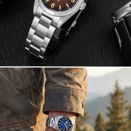 ADDIESDIVE Watches Men New 36mm Sapphire Quartz Wristwatch Japan 2035 Movement AR Coating BGW9 Luminous 100m Waterproof AD2544