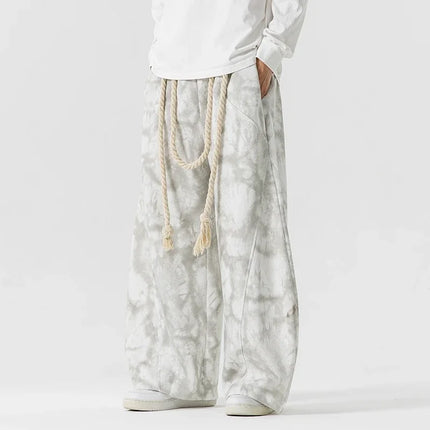 Pantaloni a gamba larga autunnali Uomo Donna Pantaloni casual stampati stile cinese Moda maschile Marea Sport Pantaloni larghi Streetwear Unisex 5XL