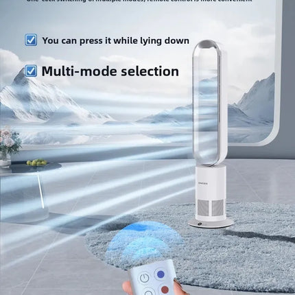Ventilatore a Torre Senza Pale Angelo Tedesco 220V, Purificatore d'Aria e Riscaldatore 2 in 1 per Uso Domestico QDW