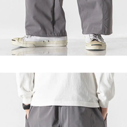 Pantaloni estivi da uomo a gamba larga Pantaloni moda casual solidi leggeri e sottili Harun Pantaloni da jogging larghi da uomo Pantaloni cargo Streetwear Taglie forti 5XL