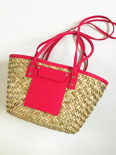 Borsa estiva in paglia intrecciata 2025 Nuove borse da spiaggia per le vacanze in tessuto Lettera personalizzabile Borsa a tracolla di grande capacità Borse a mano da donna