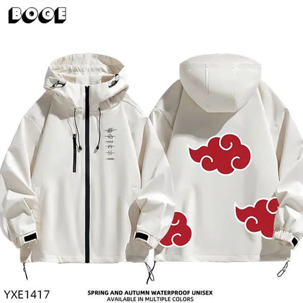 Naruto Shippuden anime peripheral two-dimensional men's and women's hooded jackets, couple's jackets, casual and warm jackets
