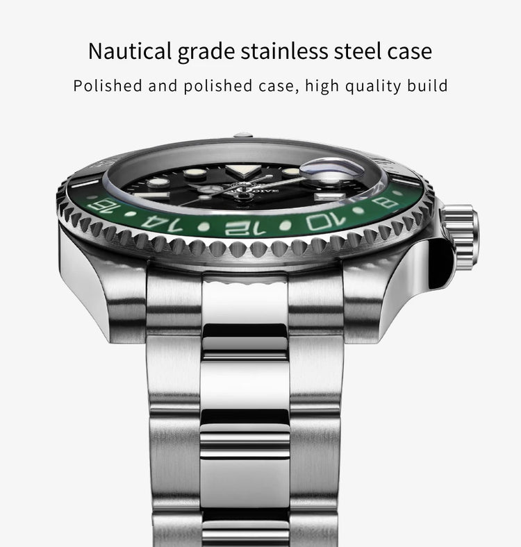ADDIESDIVE Men's Watch NH35 Automatic Luxury Sapphire Crystal 200m Waterproof Luminous Date Stainless Watches Relogios Masculino
